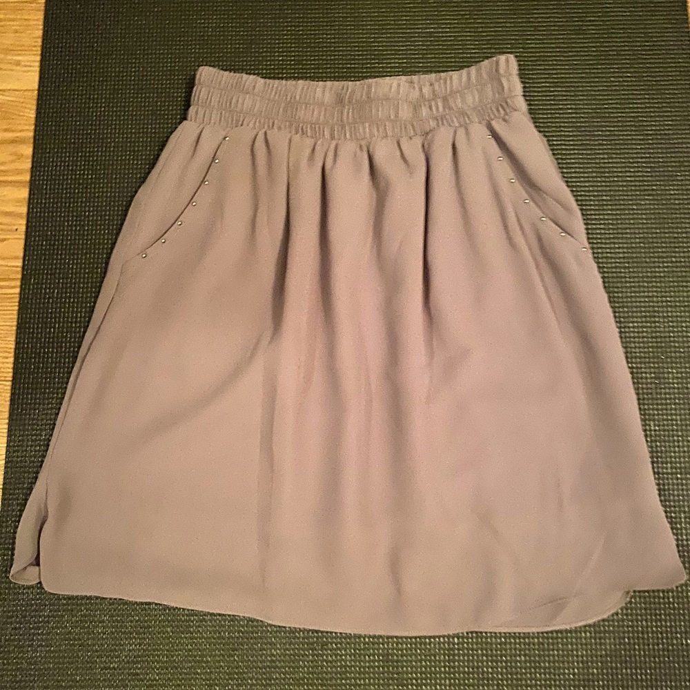 Mission XS taupe colored chiffon skirt